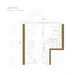 Floor plan: 2-bedroom 1-bathroom unit; features: open-plan kitchen-dining-living, master bedroom with ensuite bathroom, bedroom 2 with shared bathroom, balcony off living room, utility room, laundry area, central foyer.