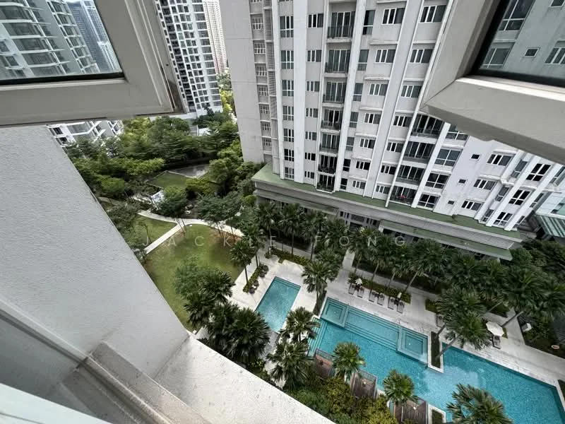 Room view: pool.