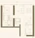 Floor plan: 2-bedroom 2-bathroom unit; features: open-plan kitchen-dining-living, master bedroom with ensuite bathroom, bedroom 2 with shared bathroom, utility room, balcony off living room, central foyer, 1 car porch, 1,200 sqft built-up.