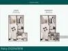 Floor plan: 2-bedroom 2-bathroom unit; features: open-plan kitchen-dining-living, master bedroom with ensuite bathroom, bedroom 2 with shared bathroom, balcony off living room, utility room, laundry area, central foyer, 1 car porch.