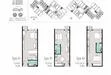 Floor plan: 3-bedroom 2-bathroom unit; features: open-plan kitchen-dining-living, master bedroom with ensuite bathroom, balcony off living room, utility room, laundry area, central foyer, 2 car porch, 1,250 sqft built-up.