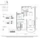 Floor plan: 2-bedroom 2-bathroom unit; features: open-plan kitchen-dining-living, master bedroom with ensuite bathroom, balcony off living room, utility room, central foyer, 2 car porch, 1,250 sqft built-up.
