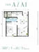 Floor plan: 2-bedroom 2-bathroom unit; features: open-plan kitchen-dining-living, master bedroom with ensuite bathroom, bedroom 2 with shared bathroom, utility room, balcony off living room, central foyer, 1 car porch.