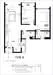Floor plan: 2-bedroom 2-bathroom unit; features: open-plan kitchen-dining-living, master bedroom with ensuite bathroom, bedroom 2 with shared bathroom, utility room, balcony off living room, central foyer, 1 car porch, 1,200 sqft built-up.