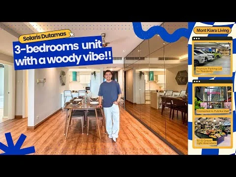 Living features: wooden flooring, dining table for six, wall-mounted mirror, decorative wall art, recessed ceiling lights, open layout, large windows, neutral wall color, sofa, decorative plants; style: modern.