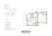 Floor plan: 2-bedroom 2-bathroom unit; features: open-plan kitchen-dining-living, master bedroom with ensuite bathroom, bedroom 2 with shared bathroom, utility room, balcony off living room, central foyer, 1 car porch, 1,250 sqft built-up.