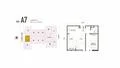 Floor plan: 2-bedroom 1-bathroom unit; features: open-plan kitchen-dining-living, master bedroom with ensuite bathroom, all bedrooms with windows, balcony off living room, utility room, central foyer.