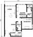 Floor plan: 2-bedroom 2-bathroom unit; features: open-plan kitchen-dining-living, master bedroom with ensuite bathroom, bedroom 2 with shared bathroom, utility room, laundry area, central foyer.