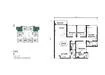 Floor plan: 3-bedroom 2-bathroom unit; features: open-plan kitchen-dining-living, master bedroom with ensuite bathroom, bedroom 2 with shared bathroom, utility room, balcony off living room, central foyer, 1 car porch.