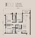 Floor plan: 3-bedroom 2-bathroom unit; features: open-plan kitchen-dining-living, master bedroom with ensuite bathroom, bedroom 2 with shared bathroom, utility room, balcony off living room, central foyer, 1 car porch, laundry area.