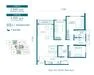 Floor plan: 3-bedroom 2-bathroom unit; features: open-plan kitchen-dining-living, master bedroom with ensuite bathroom, balcony off living room, utility room, laundry area, central foyer, 2 car porch, 1,200 sqft built-up.