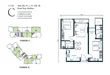 Floor plan: 3-bedroom 2-bathroom unit; features: open-plan kitchen-dining-living, master bedroom with ensuite bathroom, balcony off living room, utility room, laundry area, central foyer, 2 car porch, 1,250 sqft built-up.
