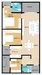 Floor plan: 2-bedroom 2-bathroom unit; features: open-plan kitchen-dining-living, master bedroom with ensuite bathroom, bedroom 2 with shared bathroom, balcony off living room, utility room, laundry area, central foyer, 1 car porch.