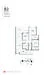 Floor plan: 3-bedroom 2-bathroom unit; features: open-plan kitchen-dining-living, master bedroom with ensuite bathroom, balcony off living room, utility room, laundry area, central foyer, 1 car porch.