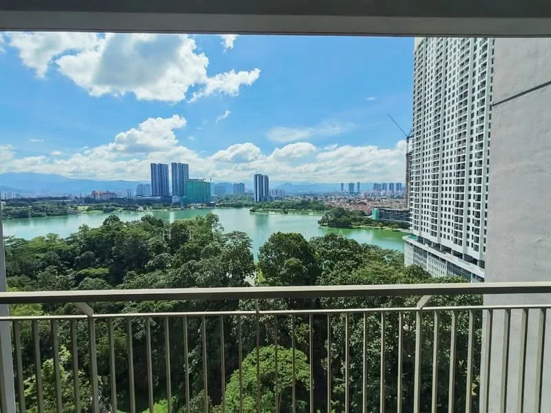 Room view: lake.