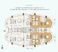Floor plan: 4-bedroom 3-bathroom unit; features: open-plan kitchen-dining-living, master bedroom with ensuite bathroom, bedroom 2 with shared bathroom, utility room, balcony off living room, private terrace, central foyer, 1 car porch.