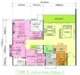 Floor plan: 4-bedroom 3-bathroom unit; features: open-plan kitchen-dining-living, master bedroom with ensuite bathroom, bedroom 2 with shared bathroom, utility room, balcony off living room, private terrace, central foyer, 2 car porch, 1,500 sqft built-up.