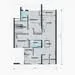 Floor plan: 2-bedroom 2-bathroom unit; features: open-plan kitchen-dining-living, master bedroom with ensuite bathroom, bedroom 2 with shared bathroom, balcony off living room, utility room, laundry area, central foyer, 1 car porch.