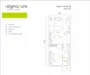 Floor plan: 3-bedroom 2-bathroom unit; features: open-plan kitchen-dining-living, master bedroom with ensuite bathroom, bedroom 2 with shared bathroom, utility room, balcony off living room, central foyer, 2 car porch, 1,200 sqft built-up.