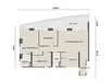 Floor plan: 3-bedroom 2-bathroom unit; features: open-plan kitchen-dining-living, master bedroom with ensuite bathroom, bedroom 2 with shared bathroom, utility room, balcony off living room, central foyer, 1 car porch.