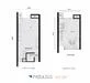 Floor plan: 1-bedroom 1-bathroom unit; features: open-plan kitchen-dining-living, master bedroom with ensuite bathroom, private terrace, utility room, central foyer.