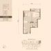 Floor plan: 2-bedroom 2-bathroom unit; features: open-plan kitchen-dining-living, master bedroom with ensuite bathroom, balcony off living room, utility room, laundry area, central foyer, 2 car porch, 1,250 sqft built-up.