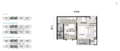 Floor plan: 2-bedroom 2-bathroom unit; features: open-plan kitchen-dining-living, master bedroom with ensuite bathroom, all bedrooms with windows, utility room, balcony off living room, central foyer, 2 car porch, 1,200 sqft built-up.