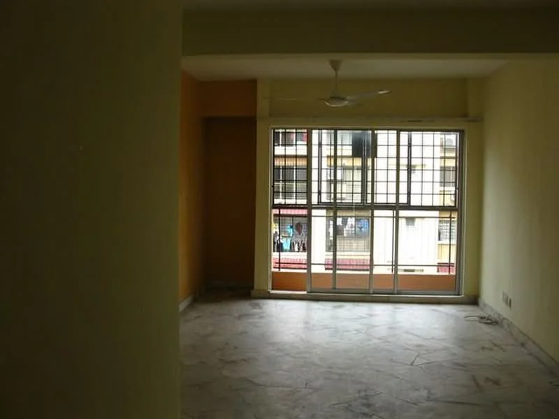 Room features: yellow painted walls, white painted walls, marble flooring, floor-to-ceiling windows, ceiling fan, natural light, view of neighboring buildings; view: city.
