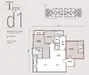 Floor plan: 2-bedroom 2-bathroom unit; features: open-plan kitchen-dining-living, master bedroom with ensuite bathroom, balcony off living room, utility room, central foyer, 2 car porch, 1,200 sqft built-up.