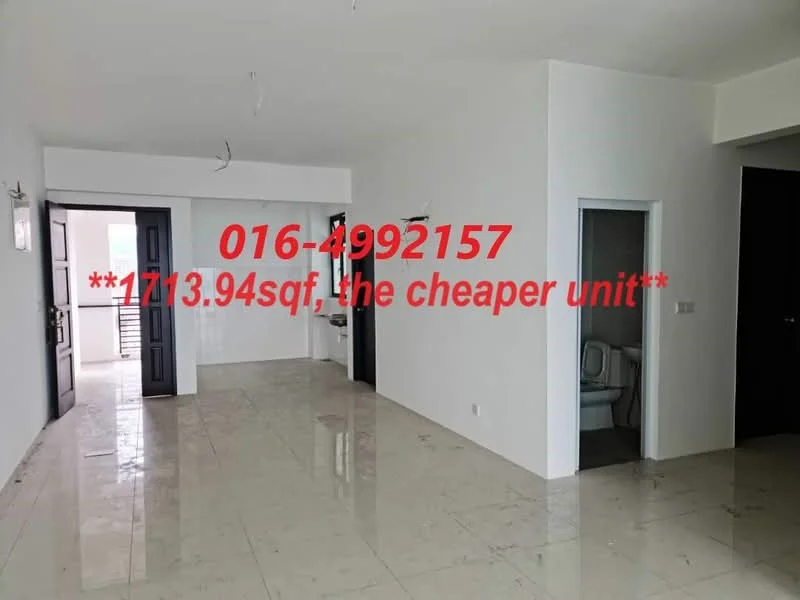 Room features: white painted walls, marble tile flooring, ceiling with exposed wiring, doorway leading to another room, doorway leading to bathroom, large windows, open layout, neutral color scheme; style: modern.