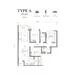 Floor plan: 3-bedroom 2-bathroom unit; features: open-plan kitchen-dining-living, master bedroom with ensuite bathroom, bedroom 2 with shared bathroom, utility room, balcony off living room, central foyer, 1 car porch, laundry area.