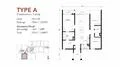 Floor plan: 3-bedroom 2-bathroom unit; features: open-plan kitchen-dining-living, master bedroom with ensuite bathroom, bedroom 2 with shared bathroom, utility room, central foyer, balcony off living room, 2 car porch, 1,250 sqft built-up.