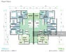 Floor plan: 8-bedroom 4-bathroom unit; features: open-plan kitchen-dining-living, master bedroom with ensuite bathroom, all bedrooms with windows, utility room, balcony off living room, central foyer, 2 car porch, 1,800 sqft built-up.