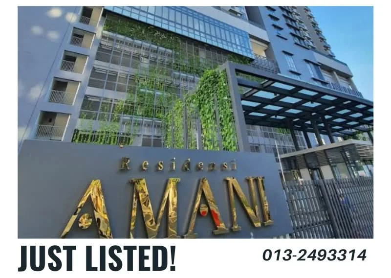 Exterior type: high-rise condominium; features: glass curtain wall, green vertical garden, prominent building signage, balconies with glass railings, modern architectural design, multiple storeys, surrounded by greenery; style: modern.