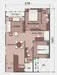 Floor plan: 3-bedroom 2-bathroom unit; features: open-plan kitchen-dining-living, master bedroom with ensuite bathroom, balcony off living room, utility room, laundry area, central foyer, 2 car porch, 1,250 sqft built-up.