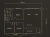 Floor plan: 2-bedroom 1-bathroom unit; features: open-plan kitchen-dining-living, master bedroom with ensuite bathroom, bedroom 2 with shared bathroom, utility room, central foyer, 1 car porch.