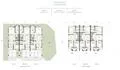 Floor plan: 4-bedroom 3-bathroom unit; features: open-plan kitchen-dining-living, master bedroom with ensuite bathroom, all bedrooms with windows, utility room, balcony off living room, private terrace, central foyer, 2 car porch.