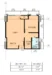 Floor plan: 1-bedroom 1-bathroom unit; features: open-plan kitchen-living, master bedroom with ensuite bathroom, utility room, central foyer, 1 car porch.
