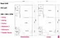 Floor plan: 3-bedroom 2-bathroom unit; features: open-plan kitchen-dining-living, master bedroom with ensuite bathroom, utility room, central foyer, balcony off living room, 2 car porch, laundry area, all bedrooms with windows.