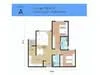Floor plan: 2-bedroom 2-bathroom unit; features: open-plan kitchen-dining-living, master bedroom with ensuite bathroom, bedroom 2 with shared bathroom, balcony off living room, utility room, laundry area, central foyer.