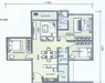 Floor plan: 3-bedroom 2-bathroom unit; features: open-plan kitchen-dining-living, master bedroom with ensuite bathroom, bedroom 2 with shared bathroom, utility room, balcony off living room, central foyer, 1 car porch.