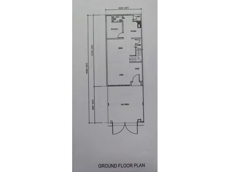 Floor plan: 2-bedroom 2-bathroom unit; features: open-plan kitchen-dining-living, master bedroom with ensuite bathroom, utility room, car porch, central foyer, stairs to upper floor, all bedrooms with windows.