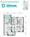 Floor plan: 3-bedroom 2-bathroom unit; features: open-plan kitchen-dining-living, master bedroom with ensuite bathroom, balcony off living room, utility room, laundry area, central foyer, 2 car porch, 1,250 sqft built-up.