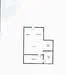 Floor plan: 1-bedroom 1-bathroom unit; features: open-plan kitchen-dining-living, master bedroom with ensuite bathroom, utility room, balcony off living room.
