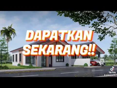 Exterior type: detached bungalow; features: white painted facade, red pitched tile roof, large front windows, manicured lawn, paved driveway, car porch, tropical landscaping, surrounded by greenery; style: modern.