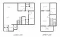 Floor plan: 4-bedroom 3-bathroom unit; features: open-plan kitchen-dining-living, master bedroom with ensuite bathroom, utility room, balcony off living room, private terrace, 2 car porch, laundry area, study or 4th bedroom, central foyer, straight corridor.