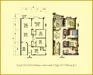 Floor plan: 3-bedroom 2-bathroom unit; features: open-plan kitchen-dining-living, master bedroom with ensuite bathroom, bedroom 2 with shared bathroom, utility room, central foyer, balcony off living room, 2 car porch, 1,200 sqft built-up.