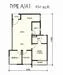 Floor plan: 2-bedroom 1-bathroom unit; features: open-plan kitchen-dining-living, master bedroom with ensuite bathroom, bedroom 2 with shared bathroom, utility room, central foyer, 1 car porch.