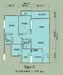 Floor plan: 3-bedroom 2-bathroom unit; features: open-plan kitchen-dining-living, master bedroom with ensuite bathroom, bedroom 2 with shared bathroom, utility room, balcony off living room, central foyer, 1 car porch, 1,200 sqft built-up.