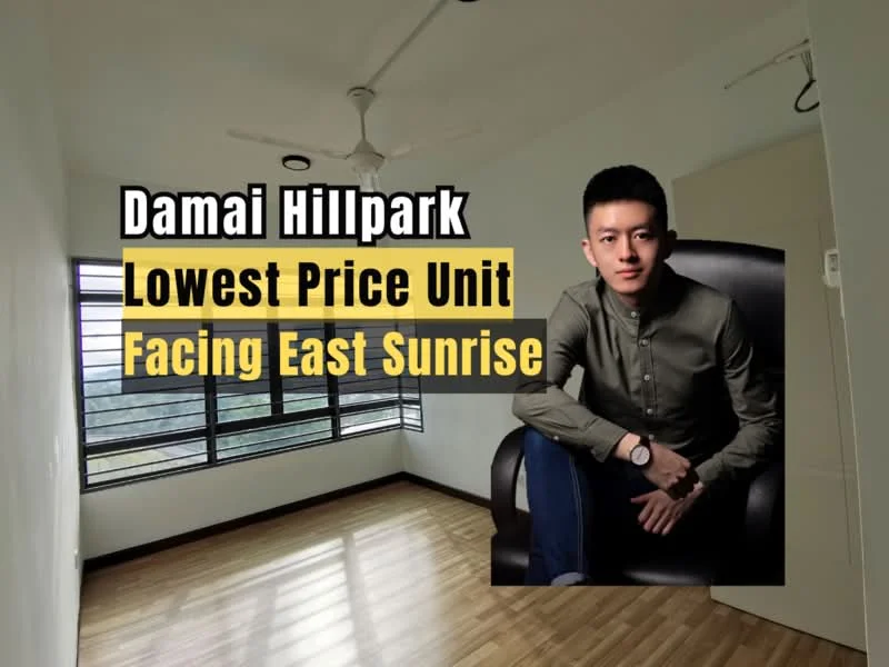 Room features: light wood laminate flooring, white painted walls, ceiling fan, large windows with black frames, curtains, built-in wardrobe, neutral color scheme; style: modern; view: sunrise.